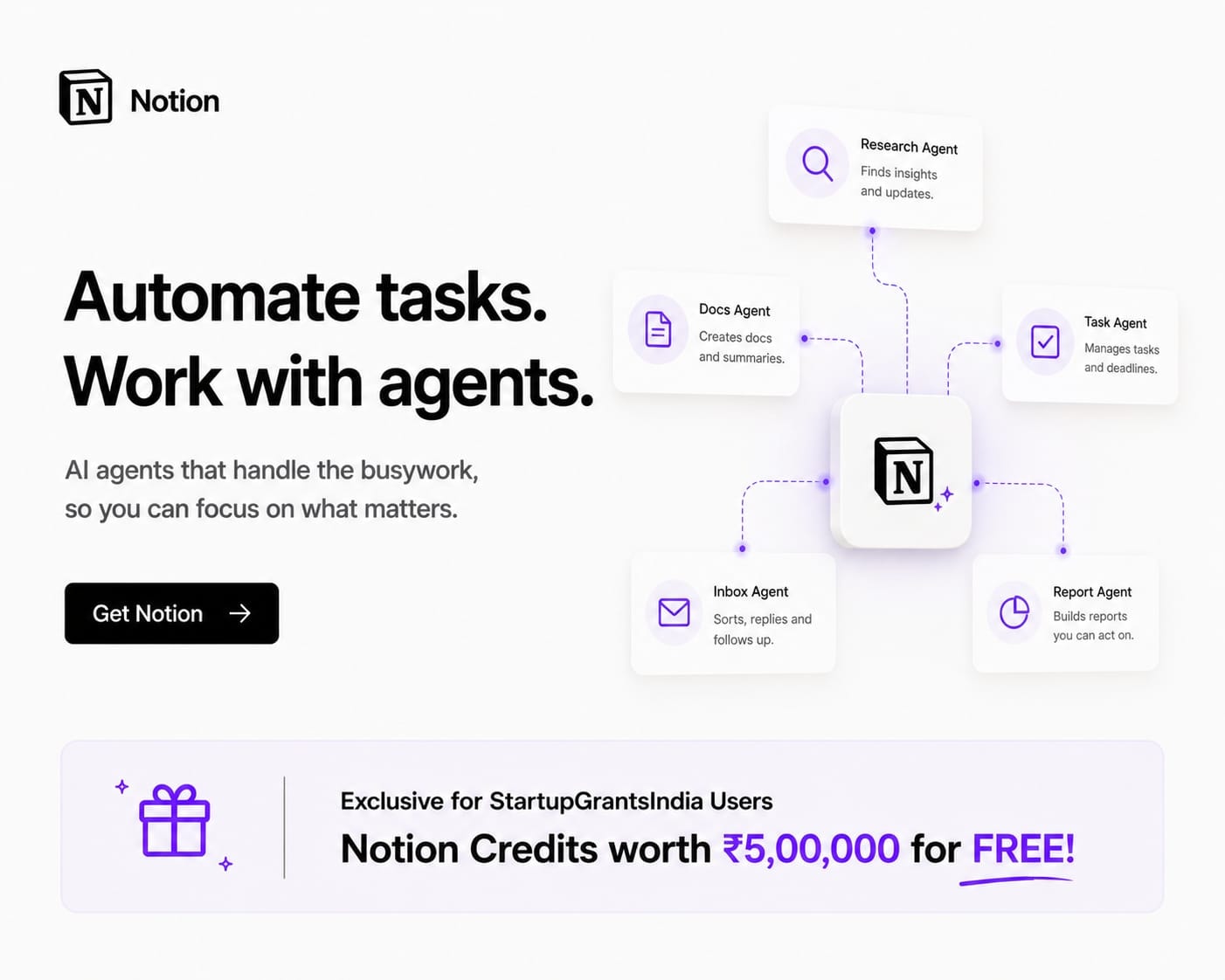 Notion AI agents — automate the busywork so you can focus on what matters.